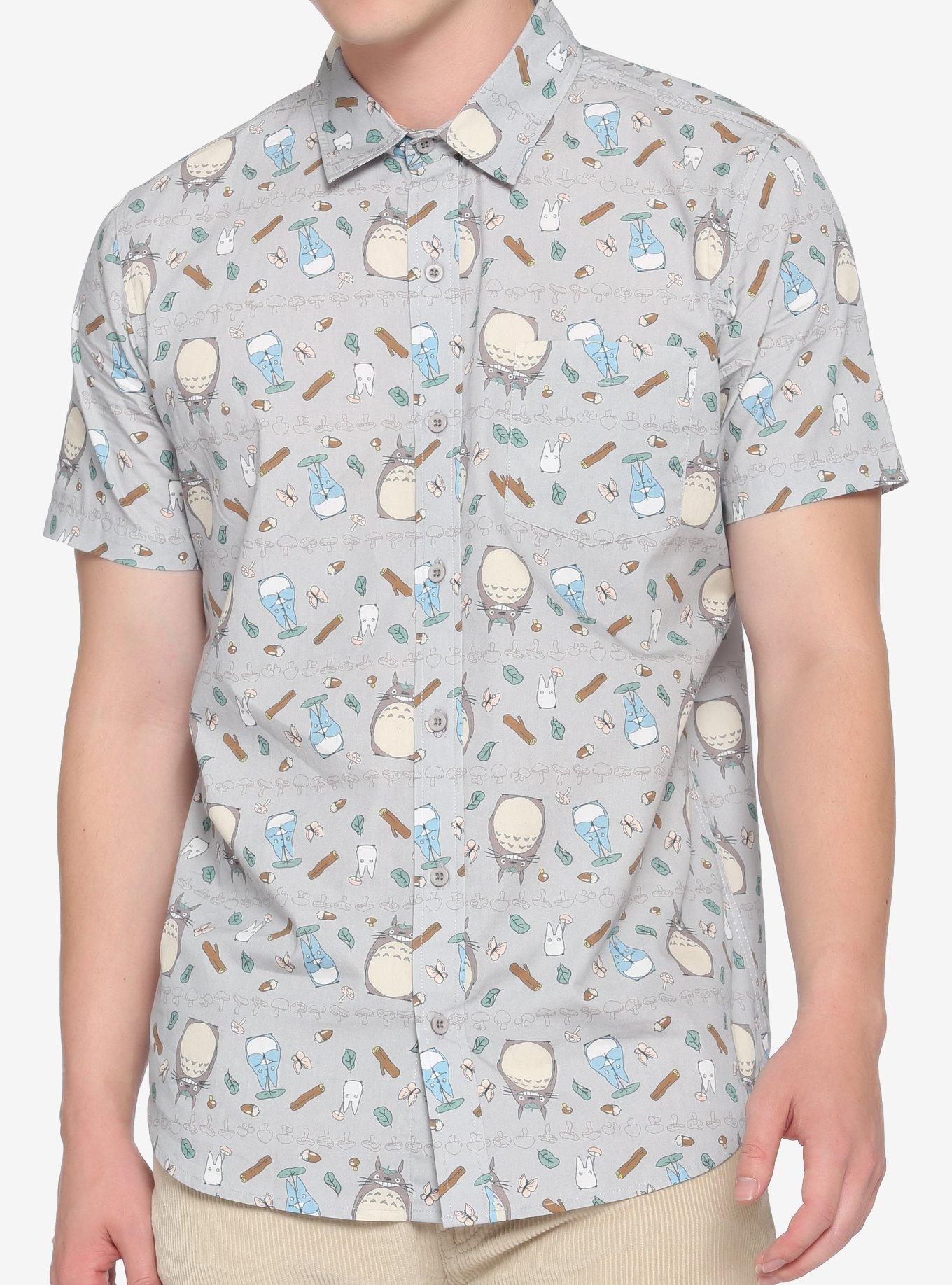 Our Universe Studio Ghibli My Neighbor Totoro Grey Woven Button-Up, MULTI, hi-res