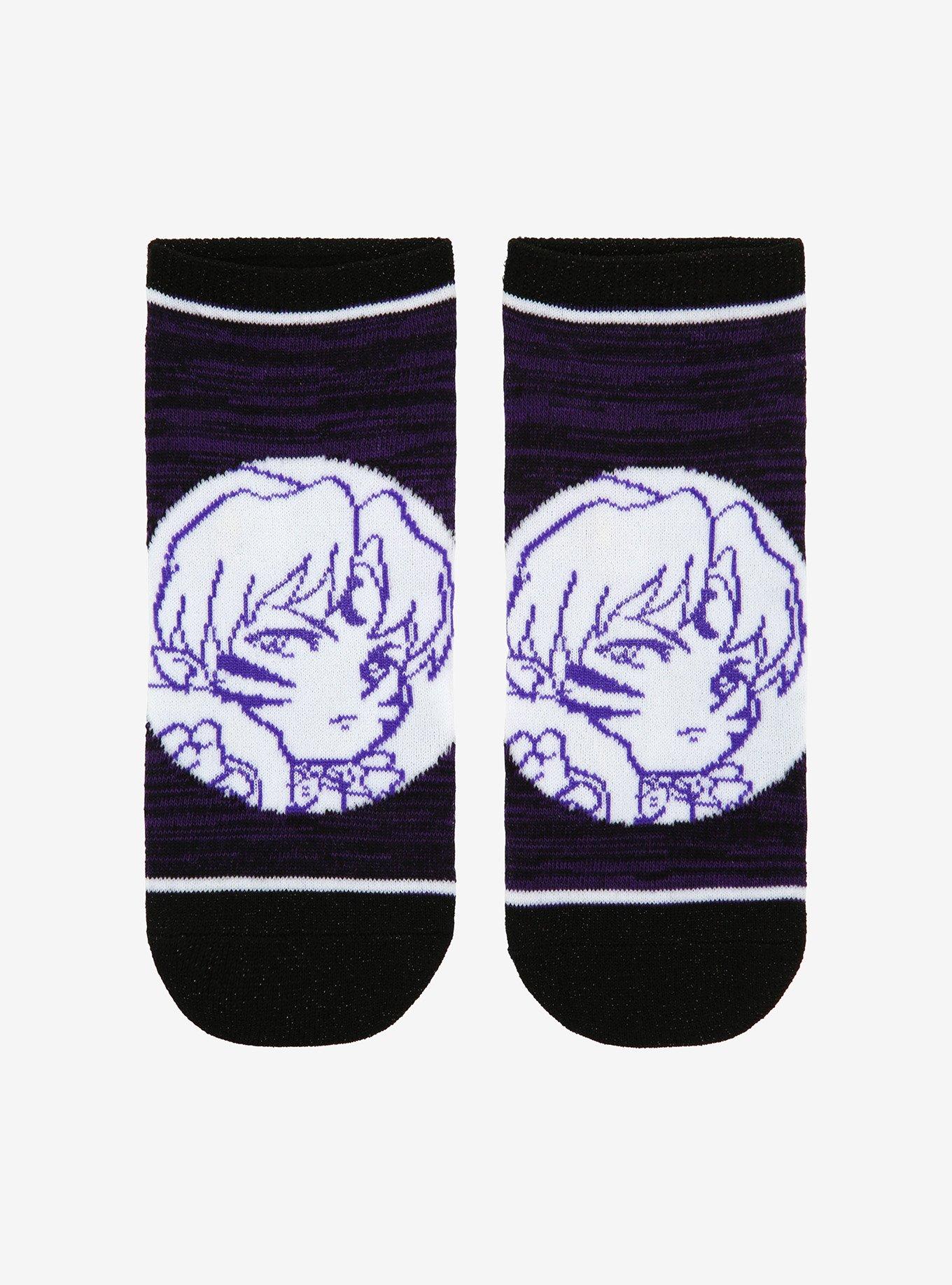 InuYasha Sesshomaru Purple No-Show Socks, , hi-res