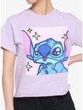 Disney Lilo & Stitch Cute Sparkles Girls Crop T-Shirt, MULTI, hi-res