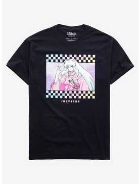 InuYasha Pastel Checkered Boyfriend Fit Girls T-Shirt, , hi-res