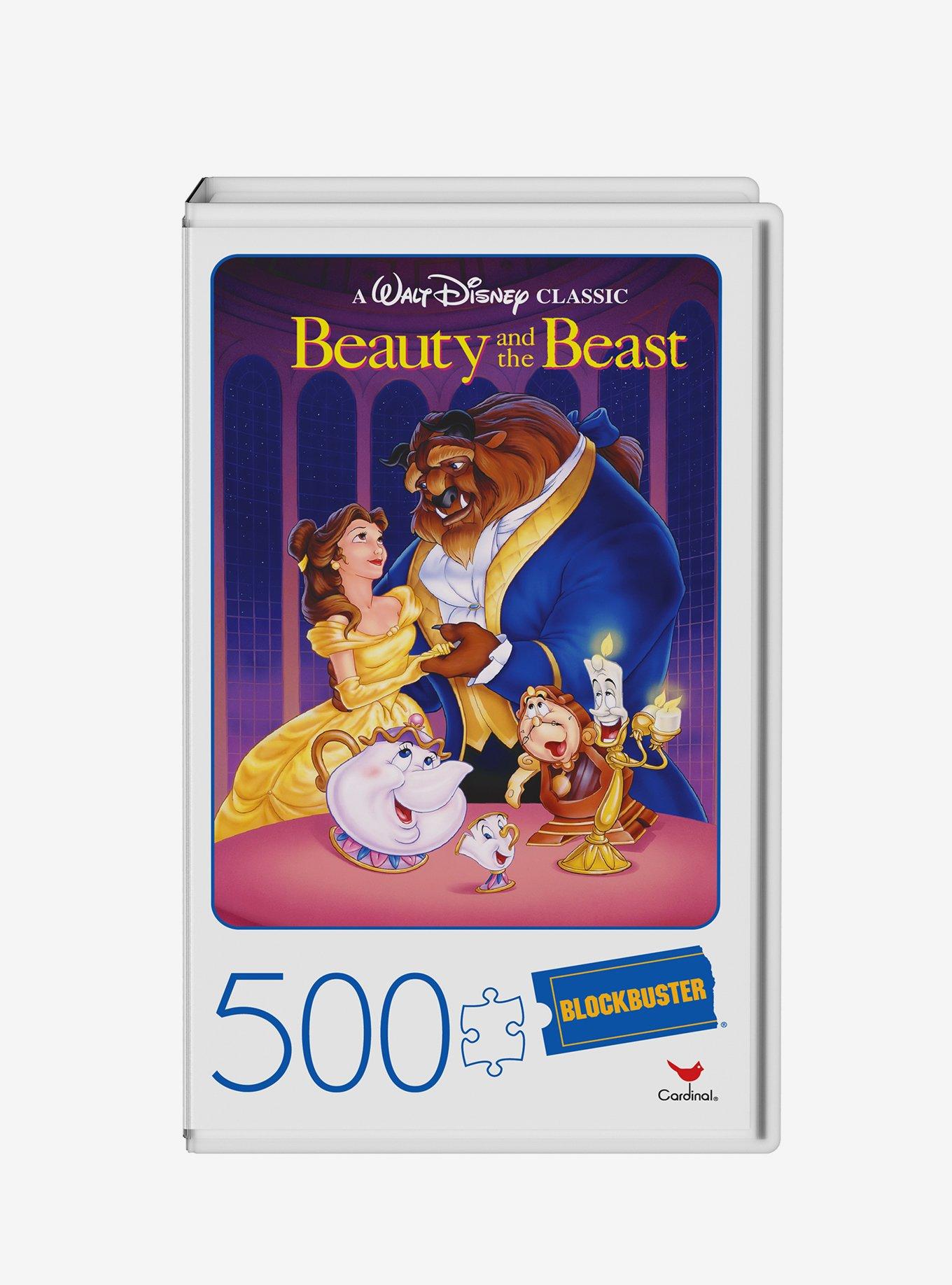 Disney Beauty and the Beast Blockbuster VHS Case 500-Piece Puzzle