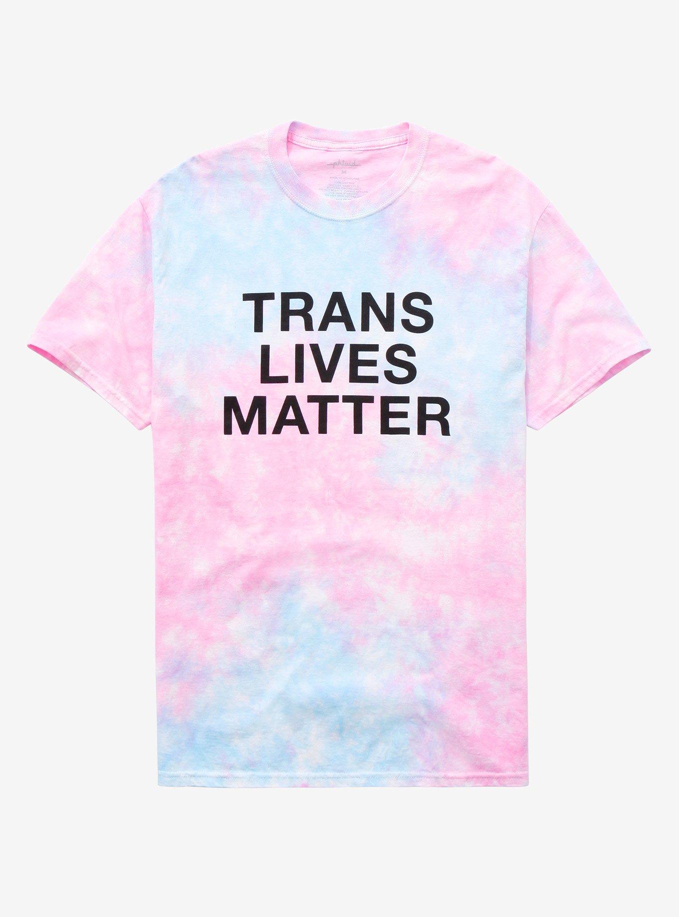 The Phluid Protect Trans Lives Blue & Pink Tie Dye T-Shirt