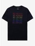 The Phluid Project Be... Rainbow Text T-Shirt, RAINBOW, hi-res