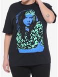 Billie Eilish Neon Portrait Girls T-Shirt Plus Size, BLACK, hi-res