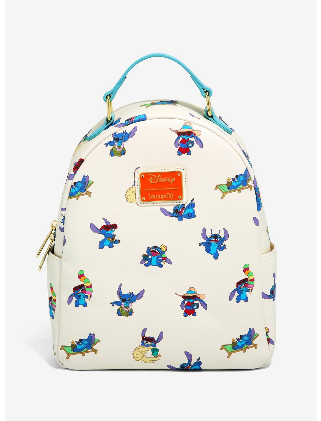 Loungefly Disney Lilo & Stitch Stitch Outfits Allover Print Mini Backpack - BoxLunch Exclusive, , hi-res