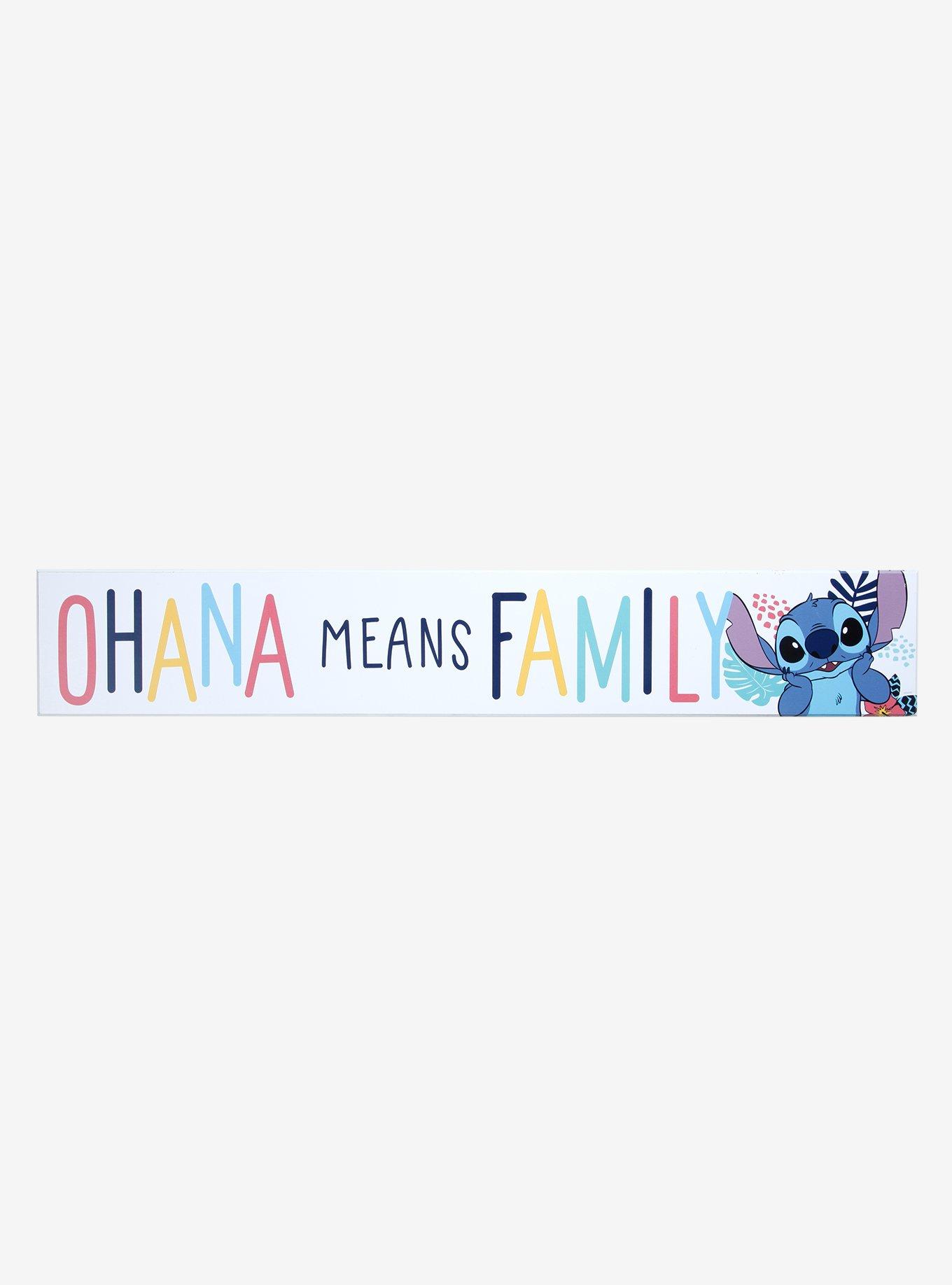 Disney Lilo & Stitch Ohana Means Family Wood Wall Art, , hi-res