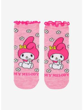 My Melody Pink Lettuce Hem No-Show Socks, , hi-res