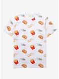 McDonald's Meal Allover Print Women's T-Shirt - BoxLunch Exclusive, RED, hi-res