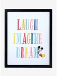 Disney Mickey Mouse Laugh Imagine Dream Wood Wall Art, , hi-res