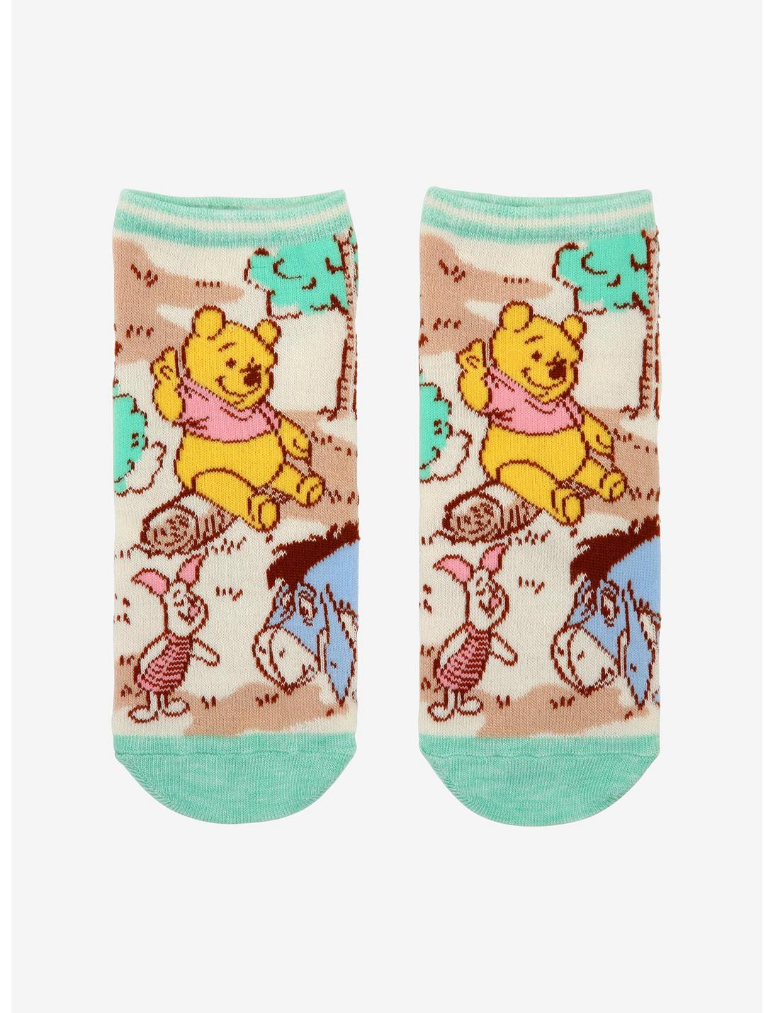 Disney Winnie The Pooh Pastel No-Show Socks, , hi-res