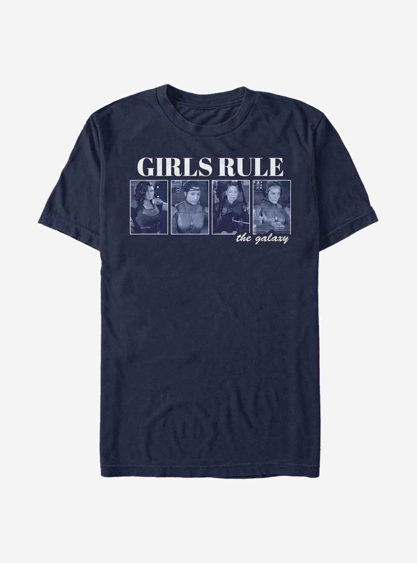 Star Wars The Mandalorian Girls Rule Galaxy T-Shirt