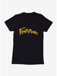 The Flintstones Cracked Stone Logo Womens T-Shirt, BLACK, hi-res