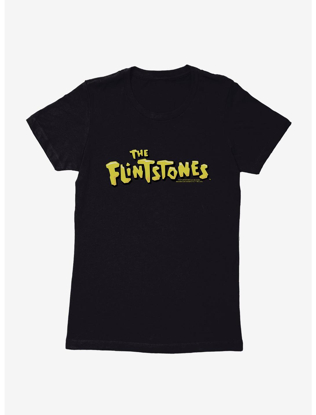 The Flintstones Logo Womens T-Shirt, BLACK, hi-res