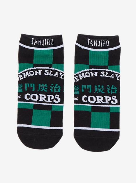 Demon Slayer: Kimetsu No Yaiba Demon Slayer Corps Tanjiro No-Show Socks ...