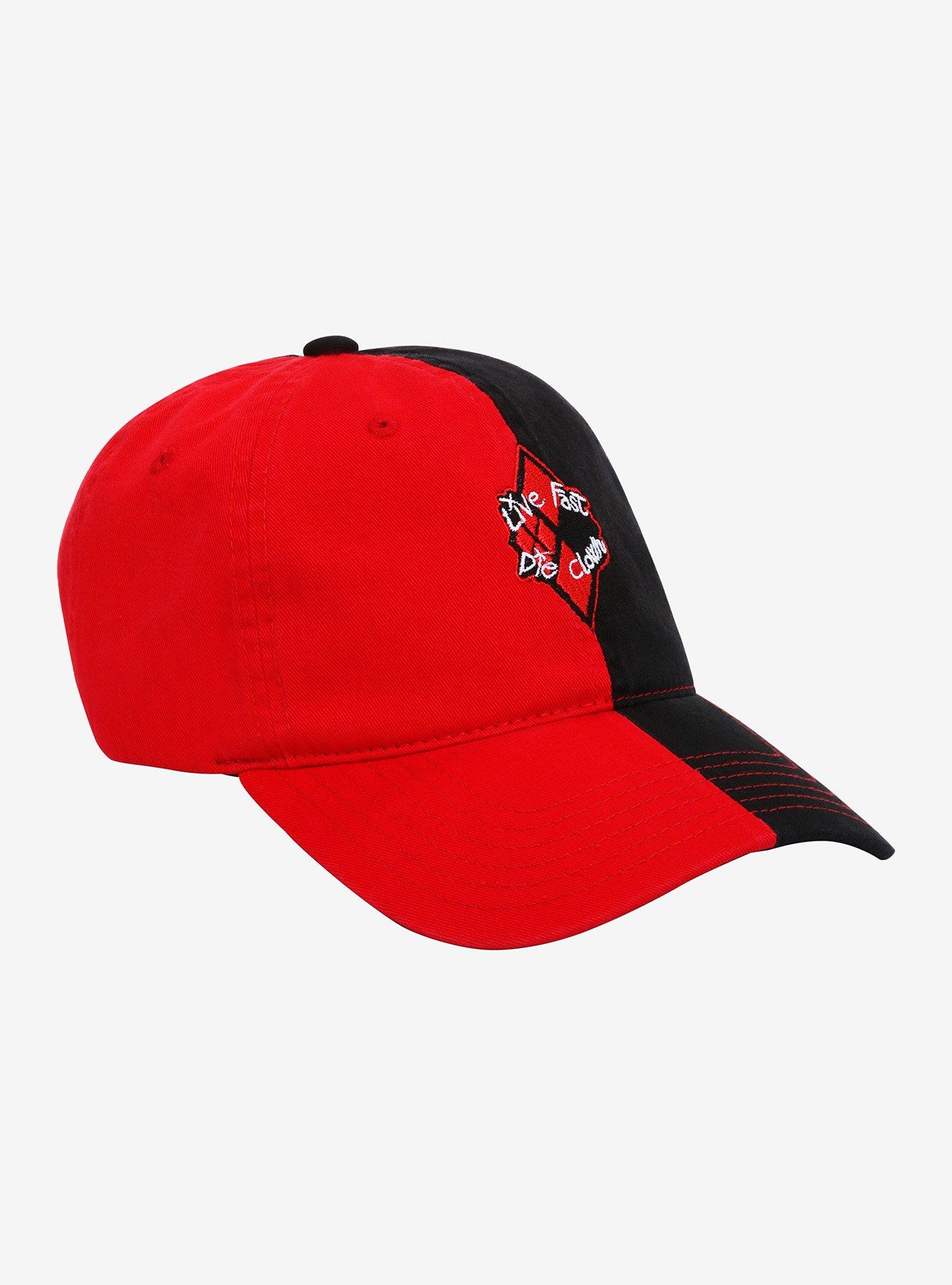 DC Comics The Suicide Squad Live Fast Die Clown Split Color Dad Cap, , hi-res