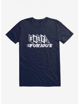 Fast And Furious Flame Font T-Shirt, MIDNIGHT NAVY, hi-res