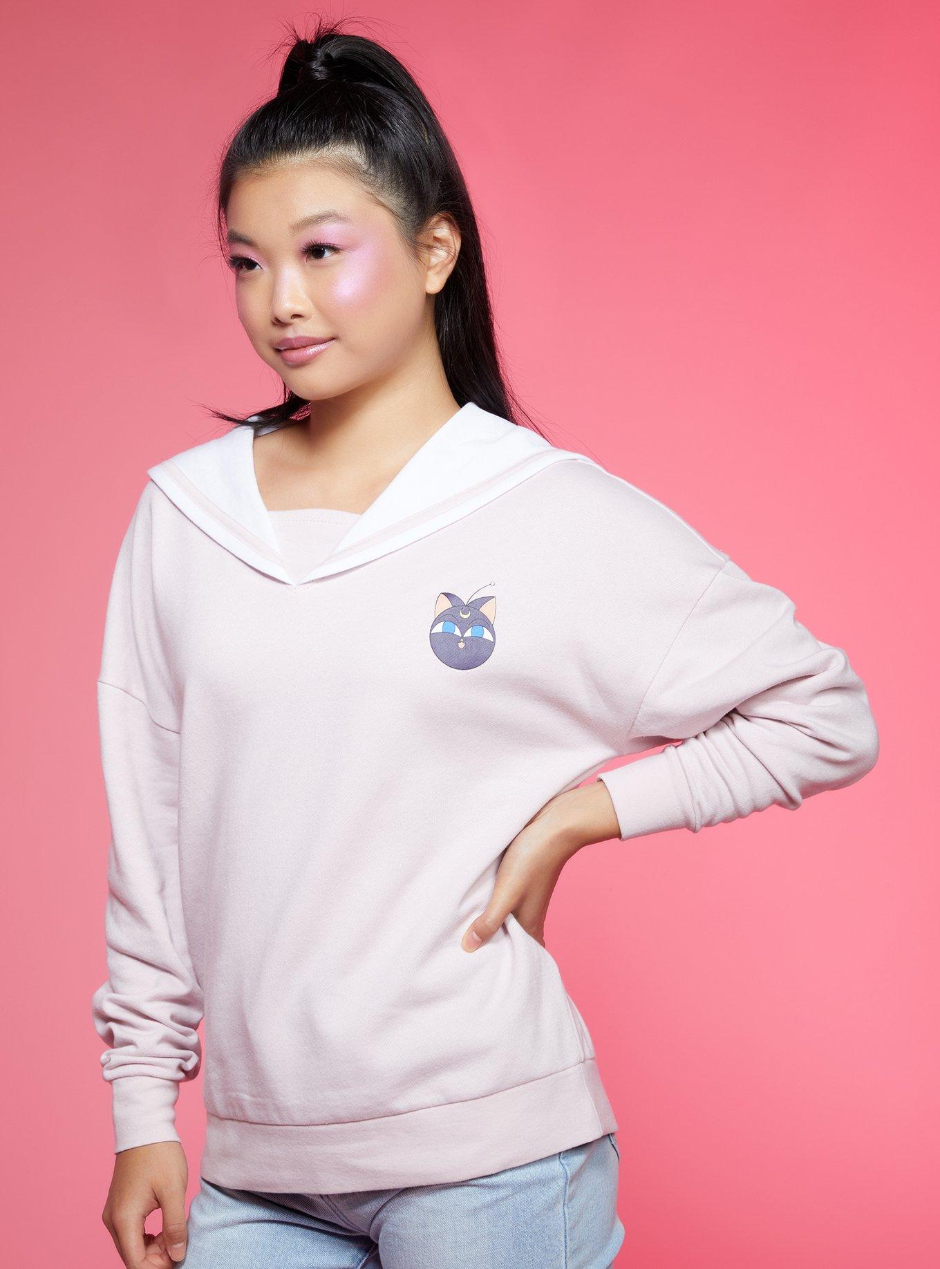 Sailor Moon Chibi-Usa Schoolgirl Collar Girls Sweatshirt, MULTI, hi-res