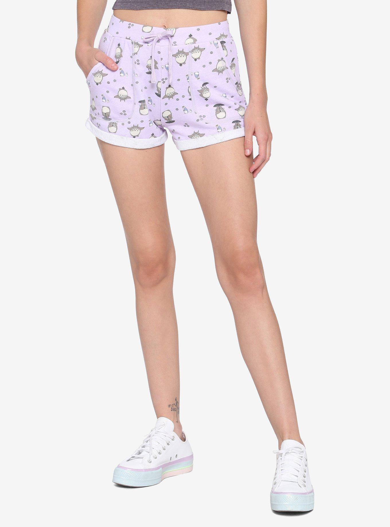 Studio Ghibli My Neighbor Totoro Lavender Lounge Shorts, MULTI, hi-res