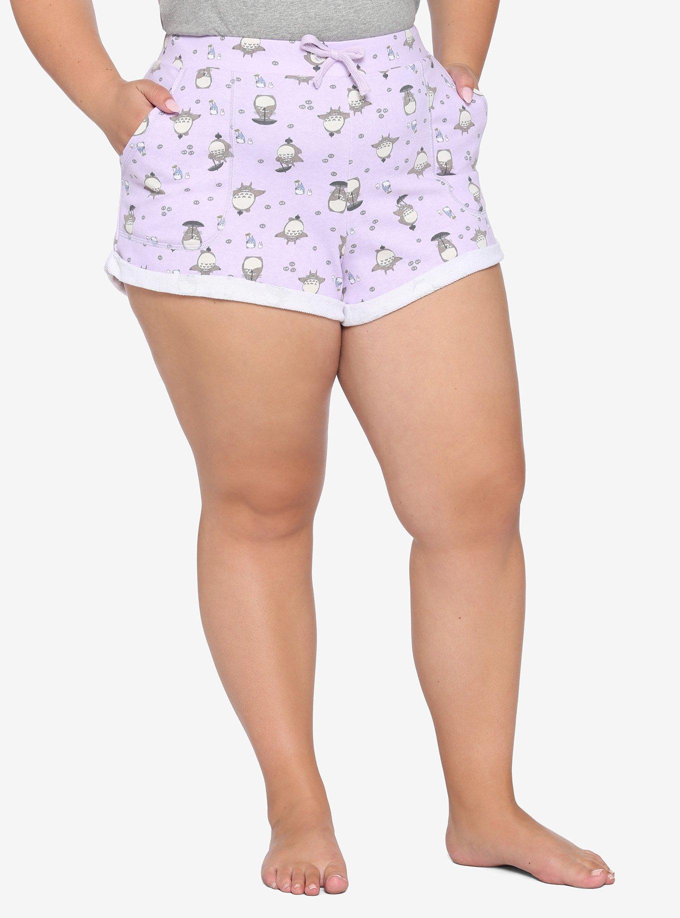 Studio Ghibli My Neighbor Totoro Lavender Lounge Shorts, MULTI, hi-res