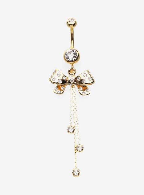 14G Gold Ribbon Navel Barbell | Hot Topic