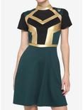 Her Universe Marvel Loki Mock Neck Mesh Inset Panel Dress, MULTI, hi-res