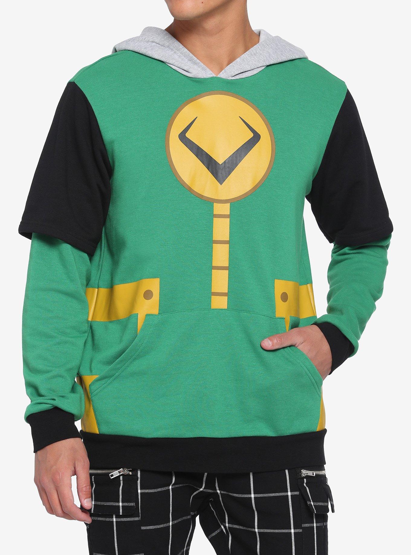 Our Universe Marvel Loki Double Sleeve Hoodie, , hi-res