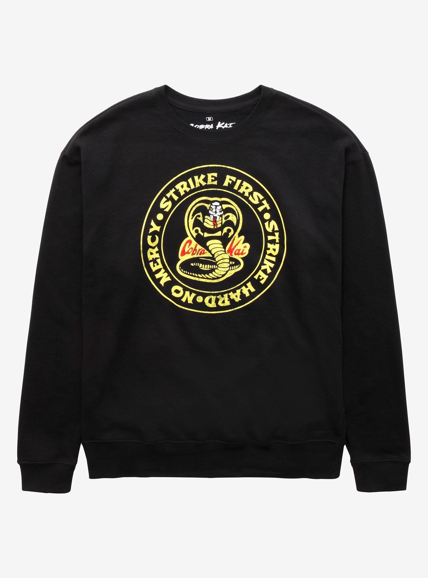 Cobra Kai Logo Crewneck - BoxLunch Exclusive, BLACK, hi-res