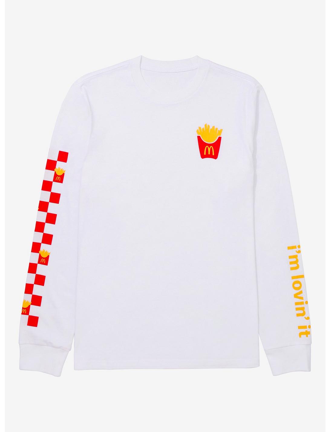 McDonald's I'm Lovin' It French Fries Long Sleeve T-Shirt - BoxLunch Exclusive, WASH - WHITE, hi-res