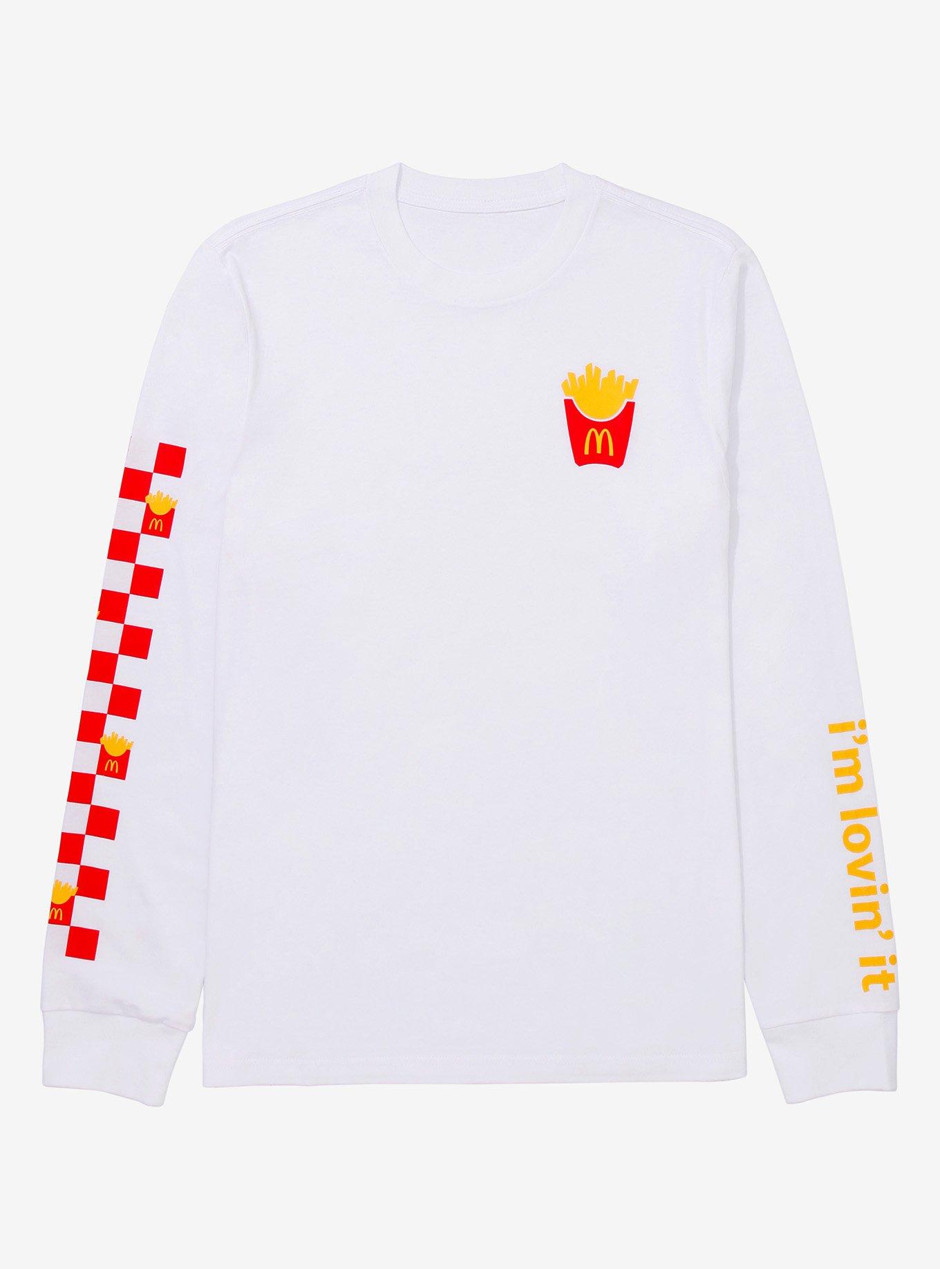 McDonald's I'm Lovin' It French Fries Long Sleeve T-Shirt - BoxLunch Exclusive, WASH - WHITE, hi-res
