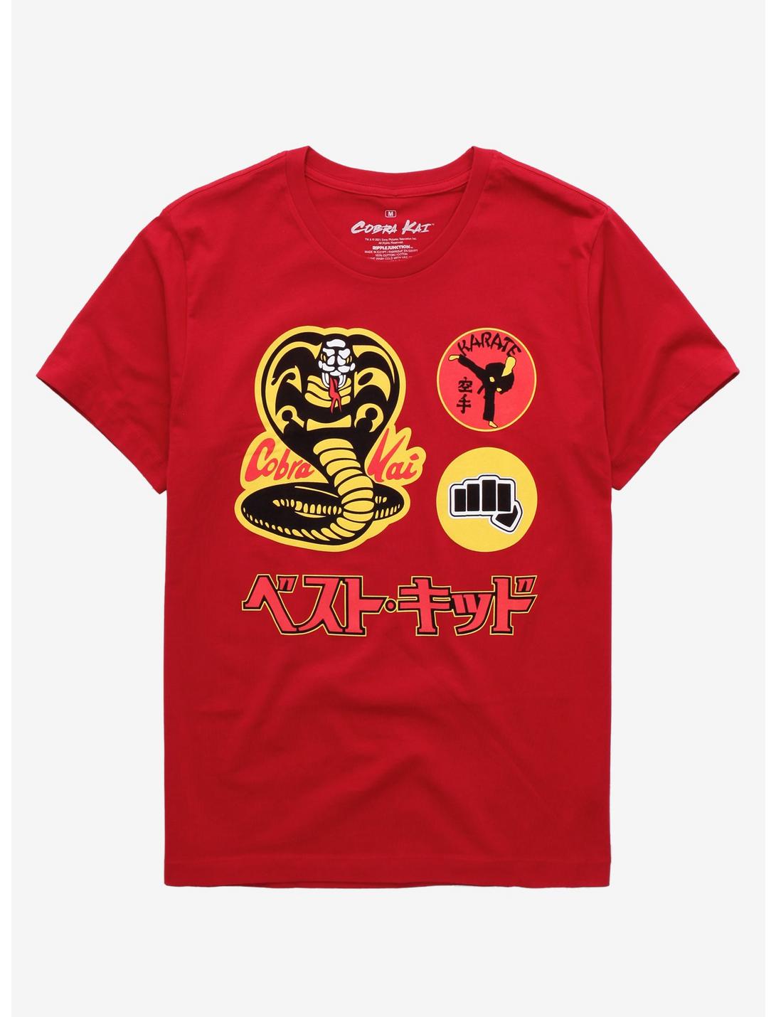 Cobra Kai Karate Kid Katakana T-Shirt - BoxLunch Exclusive, RED, hi-res