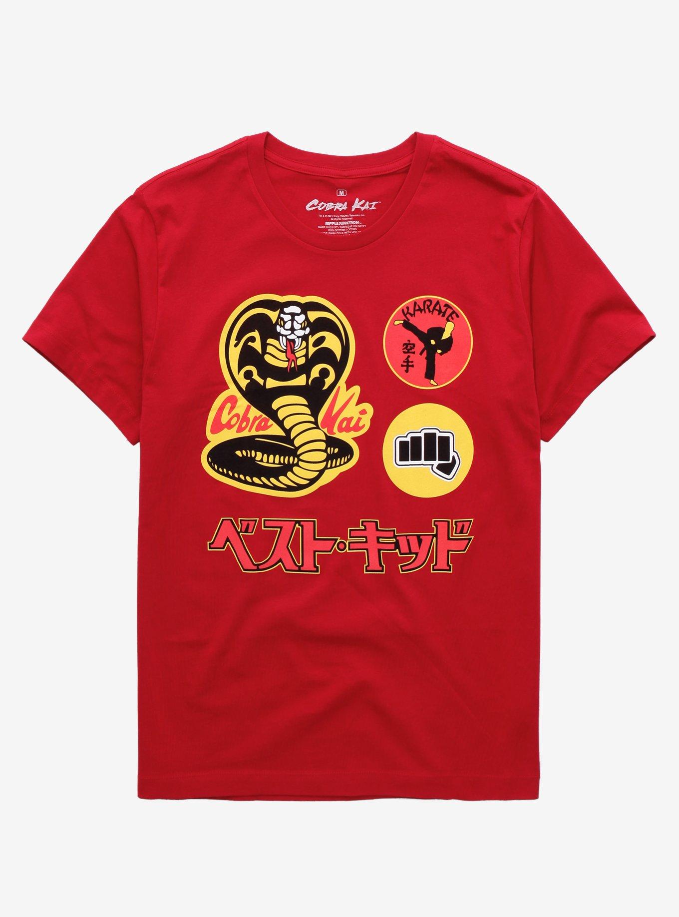 Cobra Kai Karate Kid Katakana T-Shirt - BoxLunch Exclusive, RED, hi-res