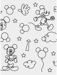 Disney Mickey Mouse Black And White Line Art Peel & Stick Wallpaper, , hi-res