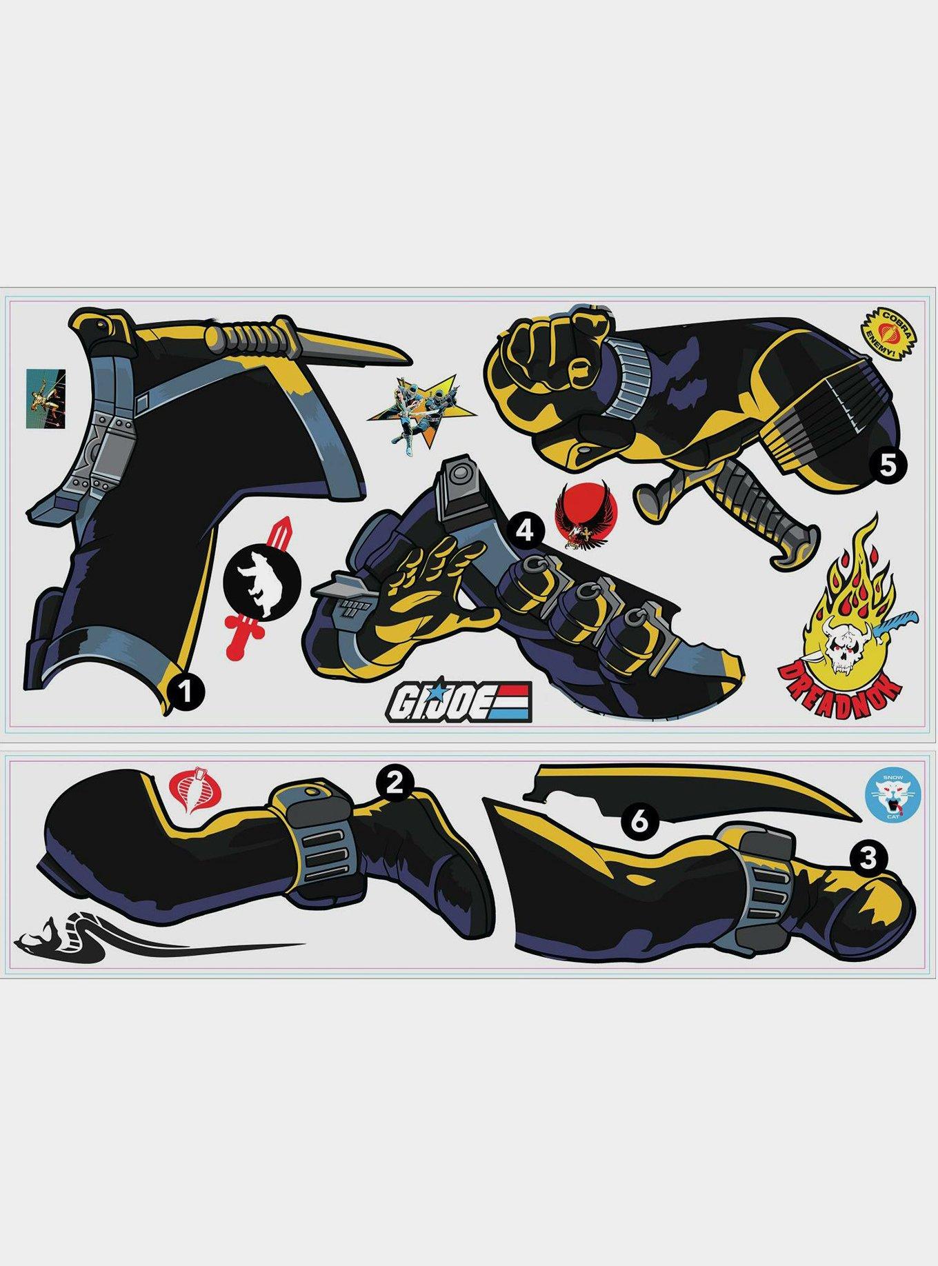 G.I. Joe Retro Snake Eyes Peel And Stick Giant Wall Decals, , hi-res