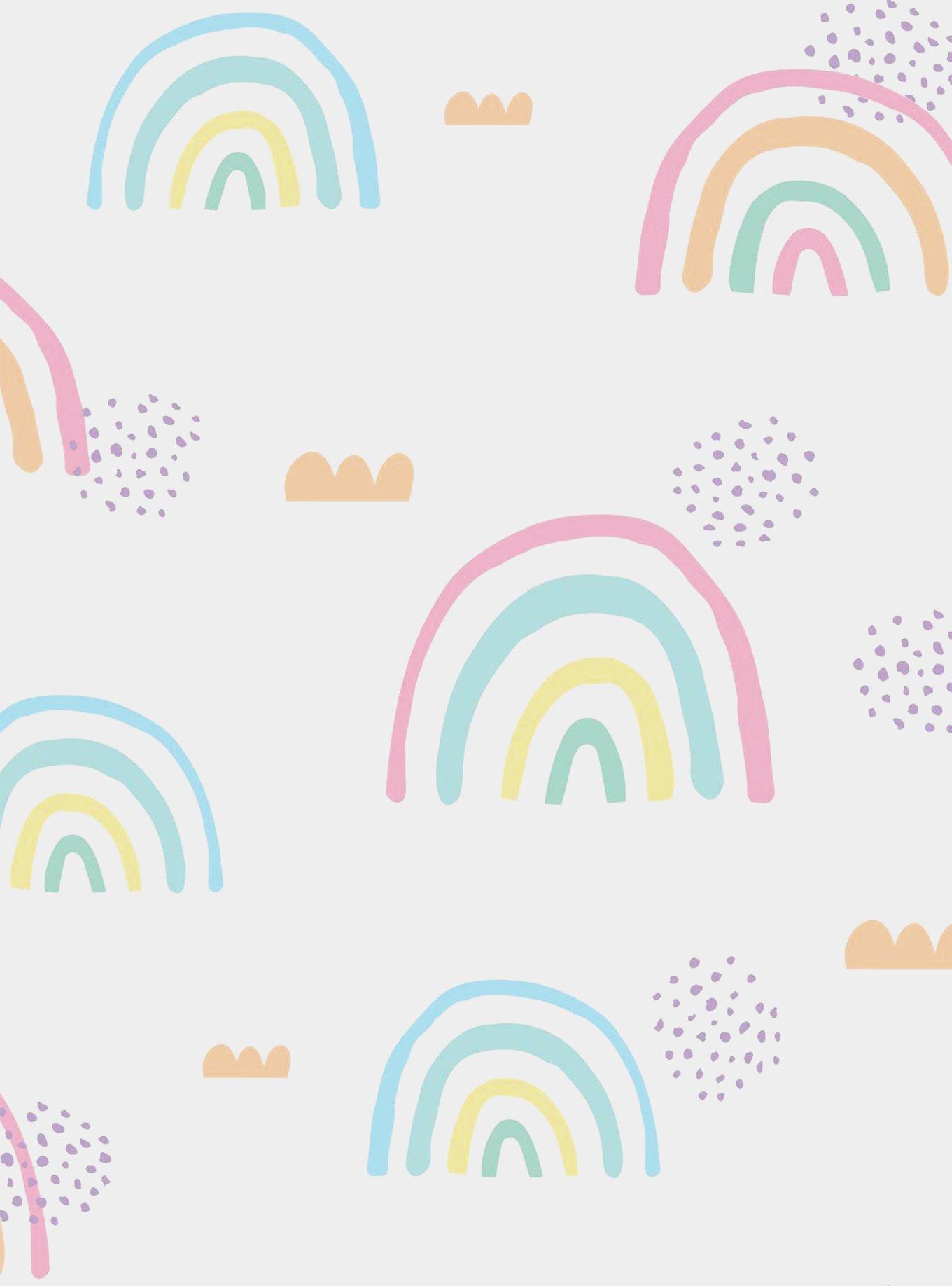 Pink Rainbow's End Peel & Stick Wallpaper, , hi-res