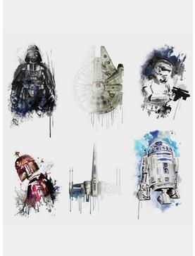 Star Wars Iconic Watercolor Peel And Stick Wall Decals, , hi-res