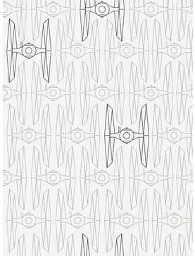 Star Wars Tie Fighter White And Grey Peel & Stick Wallpaper, , hi-res