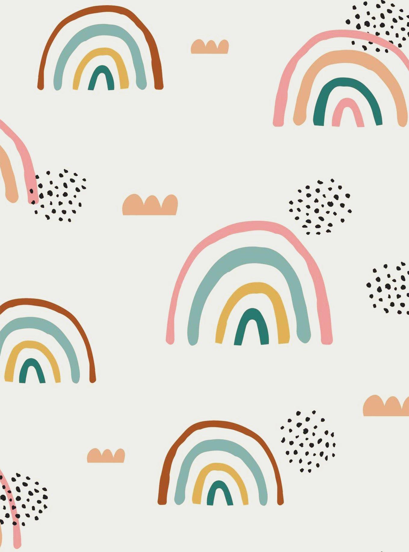 Taupe Rainbow's End Peel & Stick Wallpaper, , hi-res