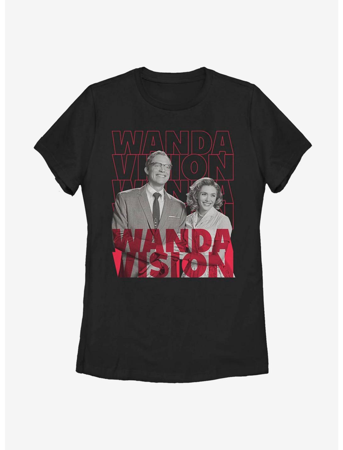 Marvel WandaVision Repeating Text Womens T-Shirt, BLACK, hi-res