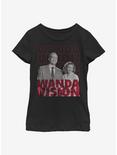 Marvel WandaVision Repeating Text Youth Girls T-Shirt, BLACK, hi-res