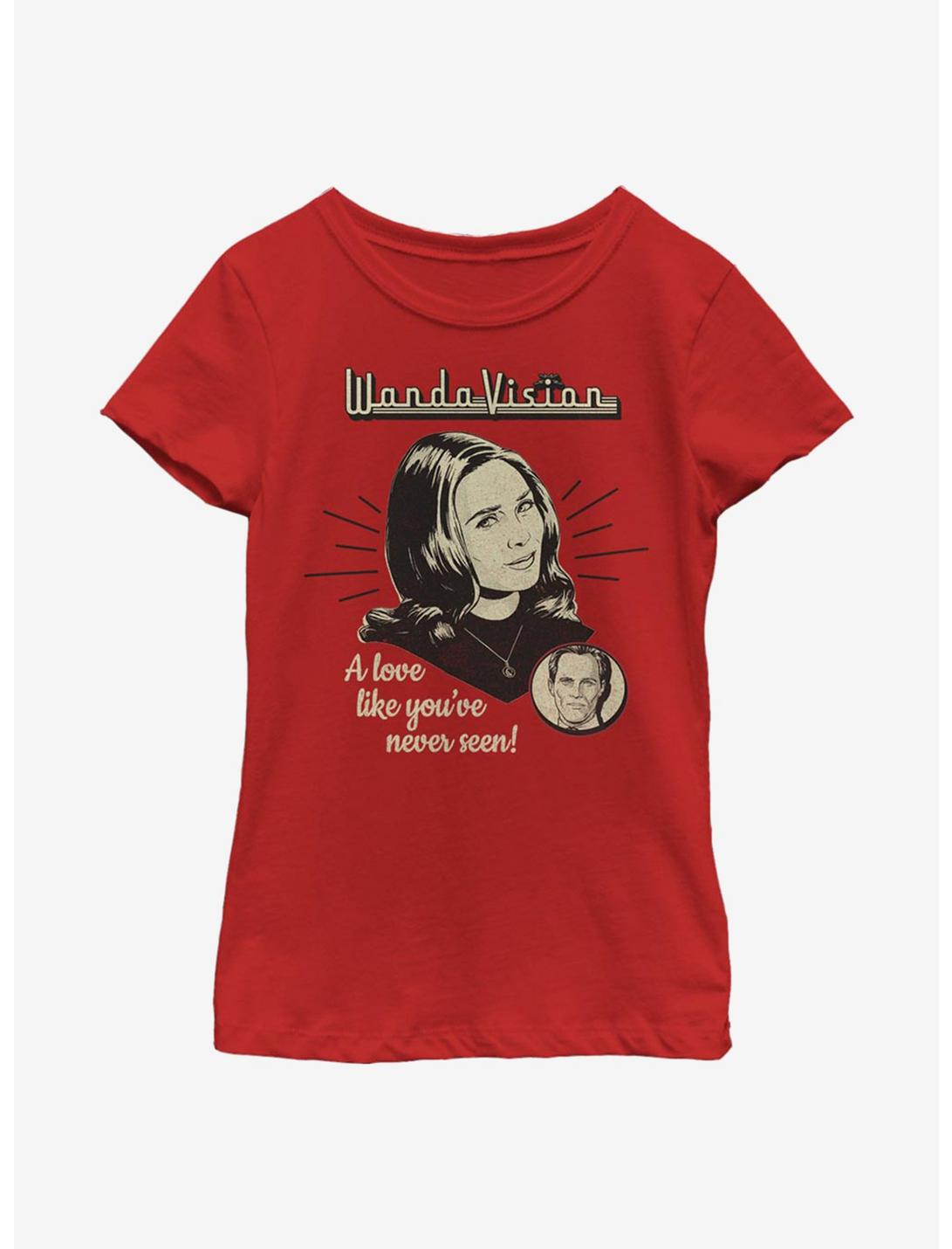 Marvel WandaVision Love Youth Girls T-Shirt, RED, hi-res