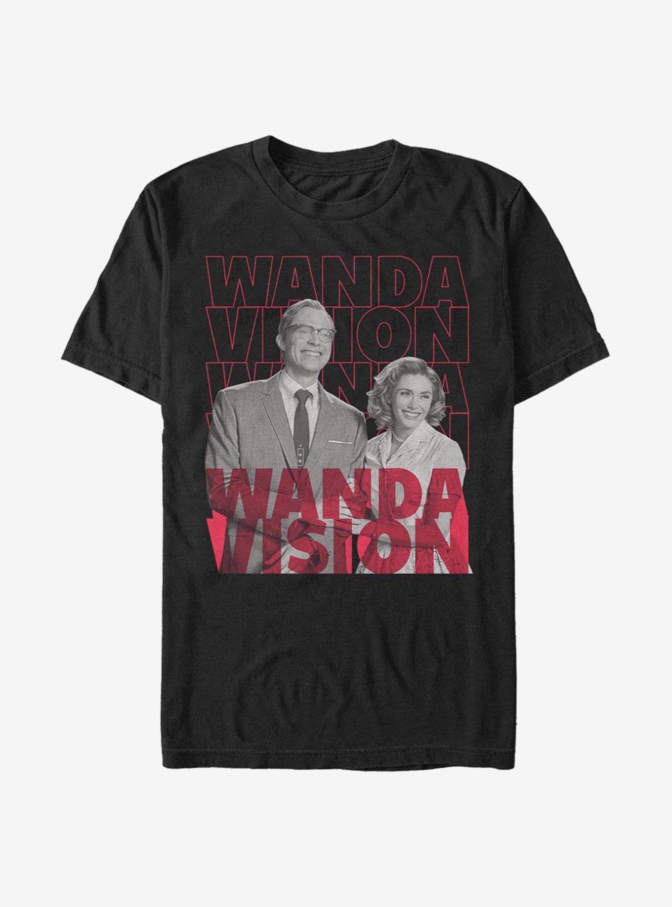 Marvel WandaVision Repeating Text T-Shirt, BLACK, hi-res