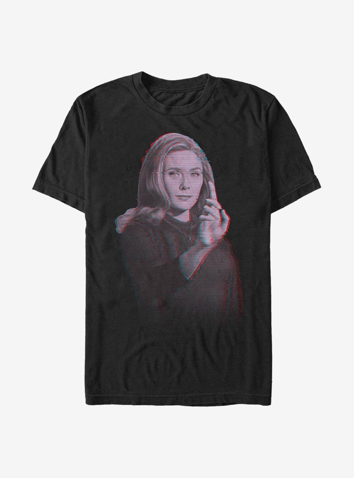 Marvel WandaVision Video Glitch Overlay T-Shirt, BLACK, hi-res