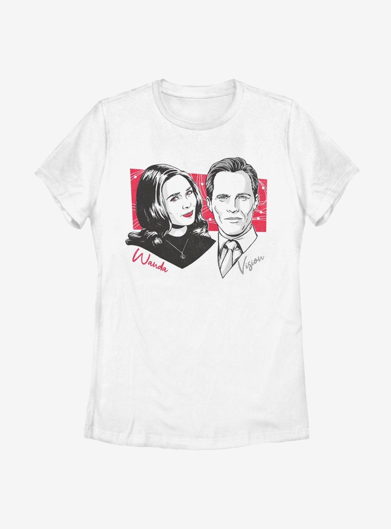 Marvel WandaVision Out Of Register Print Womens T-Shirt, WHITE, hi-res view 1