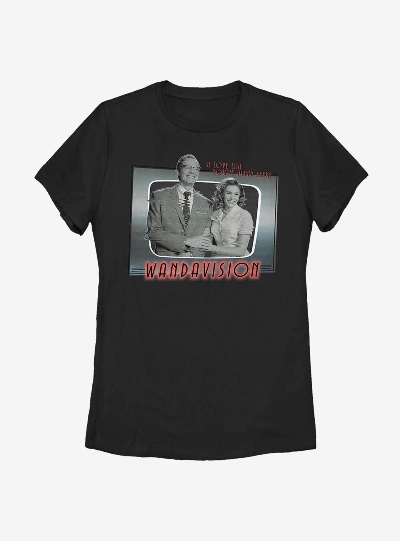 Marvel WandaVision Romantic Couple Womens T-Shirt, BLACK, hi-res view 1