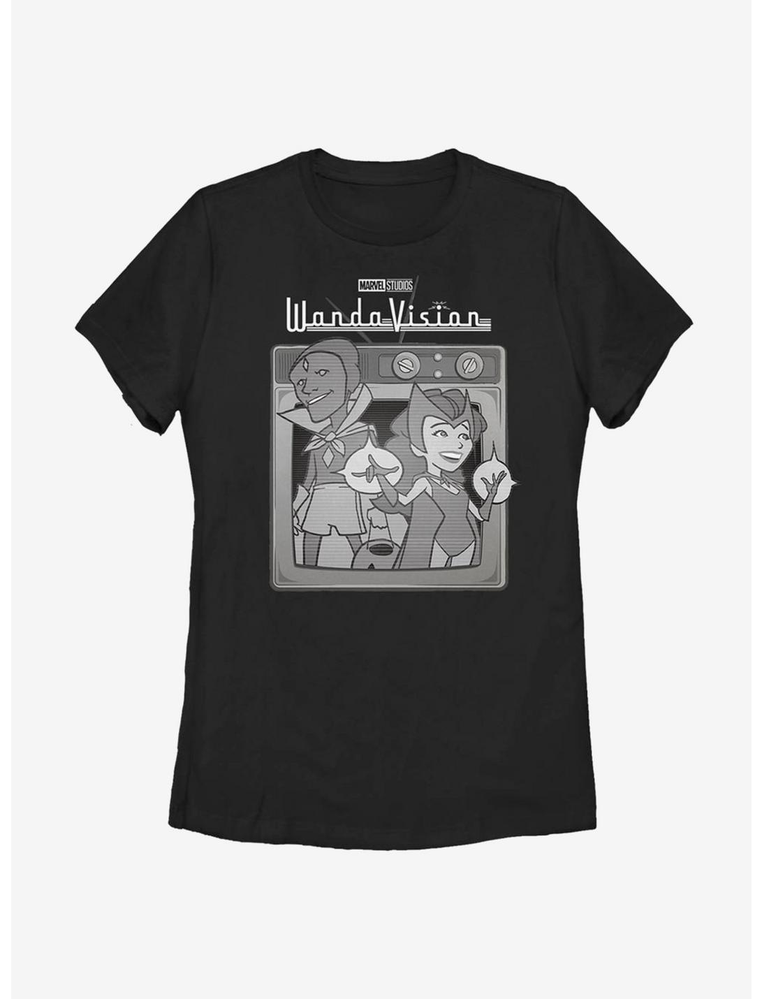 Marvel WandaVision Vintage TV Womens T-Shirt, BLACK, hi-res
