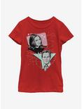Marvel WandaVision Pastel 50s Retro Youth Girls T-Shirt, RED, hi-res