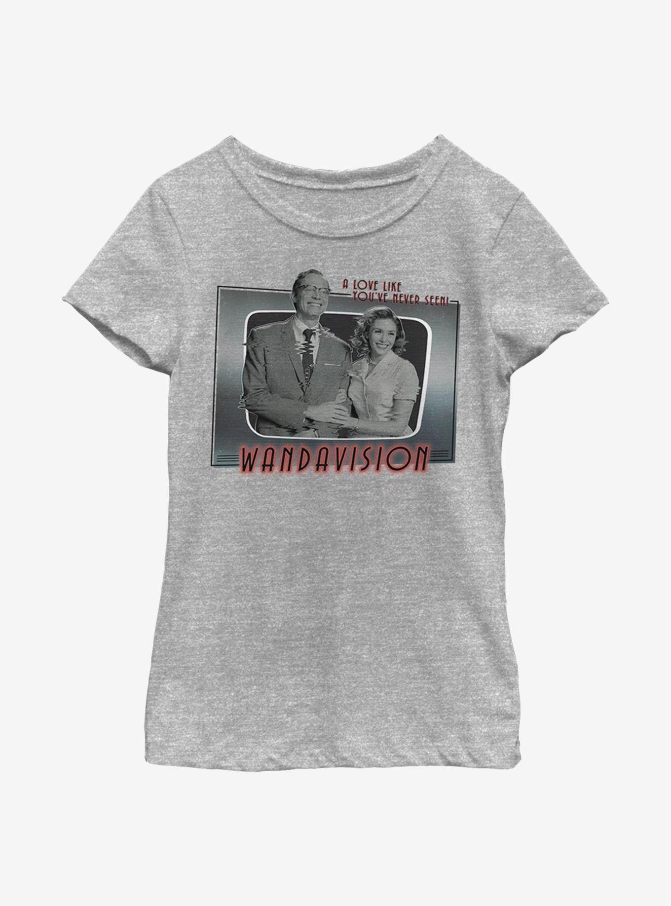 Marvel WandaVision Romantic Couple Youth Girls T-Shirt, ATH HTR, hi-res view 1