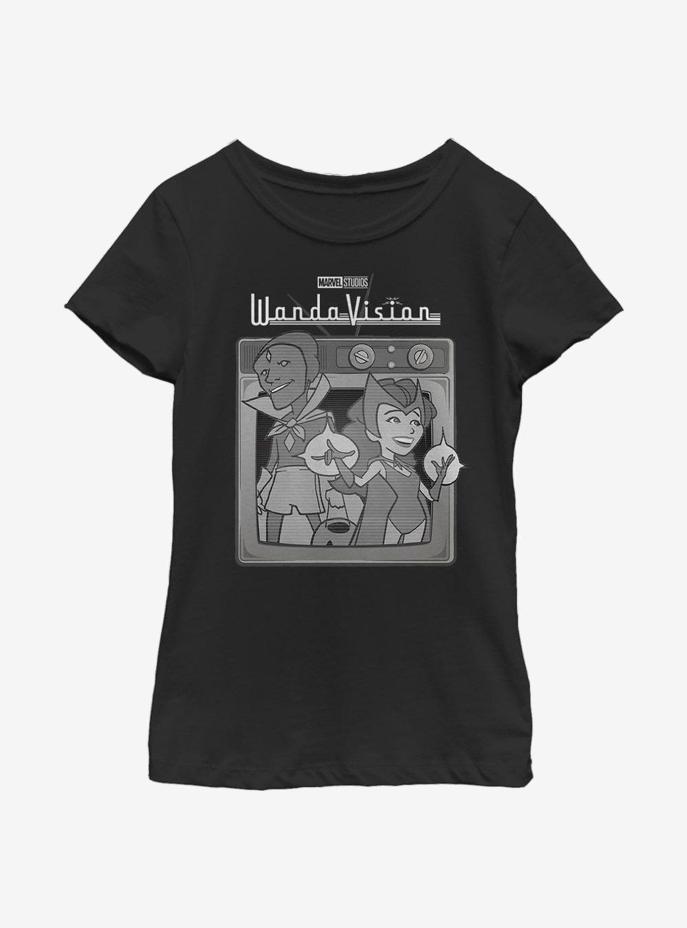 Marvel WandaVision Vintage TV Youth Girls T-Shirt, BLACK, hi-res