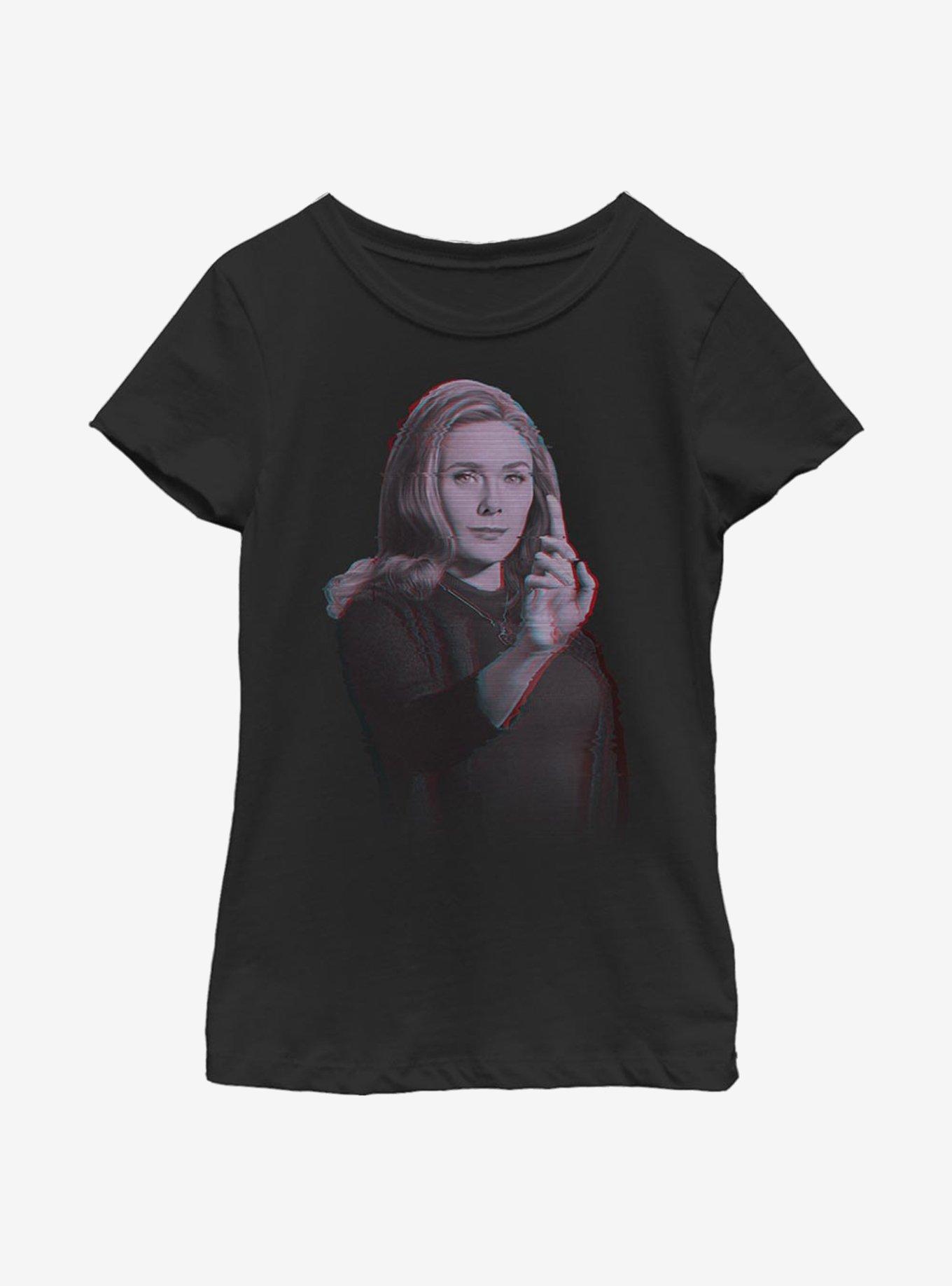 Marvel WandaVision Video Glitch Overlay Youth Girls T-Shirt, , hi-res