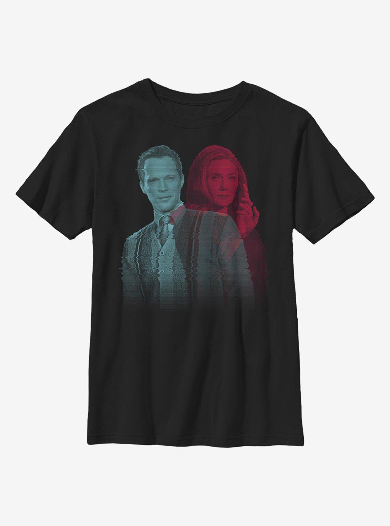 Marvel WandaVision Glitchy Overlay Youth T-Shirt, BLACK, hi-res
